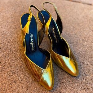 Marguise | Gold flashy and elegant heels